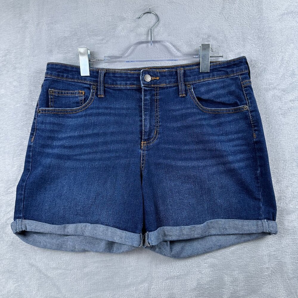 Universal Thread Denim Jean Shorts Womens Size 14/32 Rolled Cuff Hem Blue